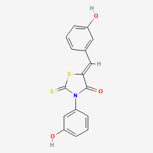(5Z)-5-(3-hydroxybenzylidene)-3-(3-hydroxyphenyl)-2-thioxo-1,3-thiazolidin-4-one - 