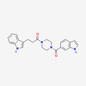 3-(1H-indol-3-yl)-1-[4-(1H-indol-6-ylcarbonyl)piperazin-1-yl]propan-1-one - 