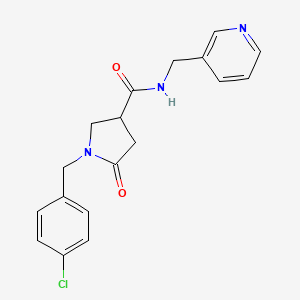 1-(4-chlorobenzyl)-5-oxo-N-(pyridin-3-ylmethyl)pyrrolidine-3-carboxamide - 