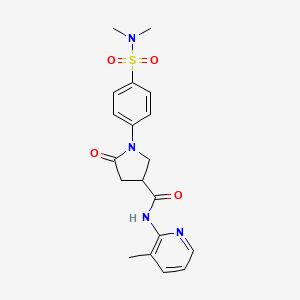 1-[4-(dimethylsulfamoyl)phenyl]-N-(3-methylpyridin-2-yl)-5-oxopyrrolidine-3-carboxamide - 