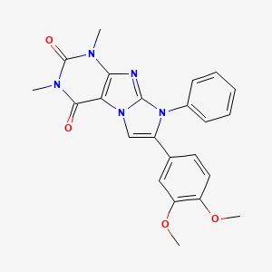 7-(3,4-dimethoxyphenyl)-1,3-dimethyl-8-phenyl-1H-imidazo[2,1-f]purine-2,4(3H,8H)-dione - 727664-37-1