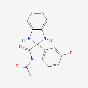 1'-Acetyl-5-fluoro-1,3-dihydrospiro-(2H-benzimidazole-2,3'-(3H)indol)-2'(1'H)-one - 93500-63-1