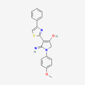 5-amino-1-(4-methoxyphenyl)-4-(4-phenyl-1,3-thiazol-2-yl)-1,2-dihydro-3H-pyrrol-3-one - 