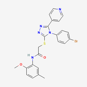 2-{[4-(4-bromophenyl)-5-(pyridin-4-yl)-4H-1,2,4-triazol-3-yl]sulfanyl}-N-(2-methoxy-5-methylphenyl)acetamide - 477329-62-7