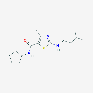 N-cyclopentyl-4-methyl-2-[(3-methylbutyl)amino]-1,3-thiazole-5-carboxamide - 