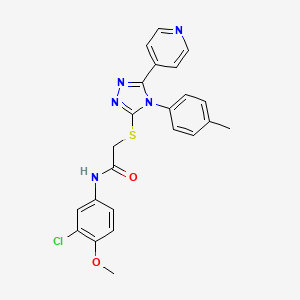 N-(3-chloro-4-methoxyphenyl)-2-{[4-(4-methylphenyl)-5-(pyridin-4-yl)-4H-1,2,4-triazol-3-yl]sulfanyl}acetamide - 