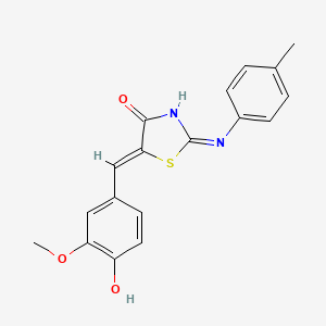 (5Z)-5-(4-hydroxy-3-methoxybenzylidene)-2-[(4-methylphenyl)amino]-1,3-thiazol-4(5H)-one - 