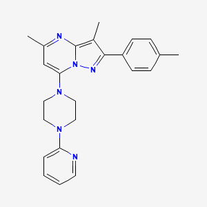 3,5-Dimethyl-2-(4-methylphenyl)-7-(4-pyridin-2-ylpiperazin-1-yl)pyrazolo[1,5-a]pyrimidine - 
