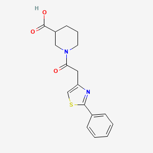 1-[(2-Phenyl-1,3-thiazol-4-yl)acetyl]piperidine-3-carboxylic acid - 