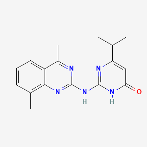 2-[(4,8-DIMETHYLQUINAZOLIN-2-YL)AMINO]-6-(PROPAN-2-YL)-3,4-DIHYDROPYRIMIDIN-4-ONE - 