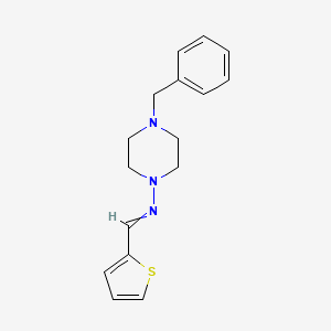 4-benzyl-N-(thiophen-2-ylmethylidene)piperazin-1-amine - 