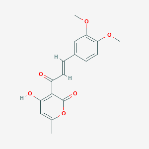3-[3-(3,4-dimethoxyphenyl)acryloyl]-4-hydroxy-6-methyl-2H-pyran-2-one - 49821-34-3