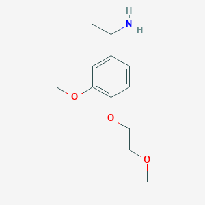 1-[3-methoxy-4-(2-methoxyethoxy)phenyl]ethan-1-amine - 1016764-39-8
