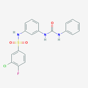 3-[3-(3-chloro-4-fluorobenzenesulfonamido)phenyl]-1-phenylurea - 1011130-91-8