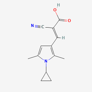 2-Cyano-3-(1-cyclopropyl-2,5-dimethyl-1H-pyrrol-3-yl)acrylic acid - 1164471-51-5