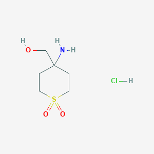 (4-Amino-1,1-dioxidotetrahydro-2H-thiopyran-4-yl)methanolhydrochloride - 1989859-03-1