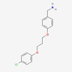 {4-[3-(4-chlorophenoxy)propoxy]phenyl}methanamine - 1156994-13-6