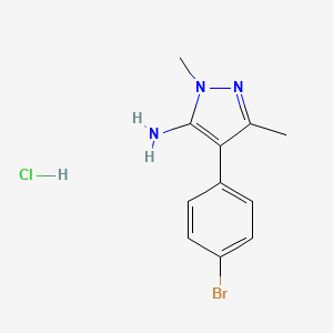 4-(4-bromophenyl)-2,5-dimethyl-2,3-dihydro-1H-pyrazol-3-imine hydrochloride - 1355789-03-5