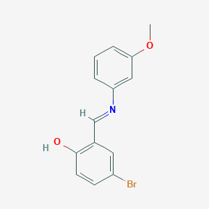 4-bromo-2-{(E)-[(3-methoxyphenyl)imino]methyl}phenol - 303215-15-8