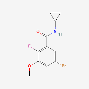 5-Bromo-N-cyclopropyl-2-fluoro-3-methoxybenzamide - 2586127-28-6