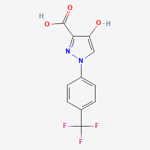 4-hydroxy-1-[4-(trifluoromethyl)phenyl]-1H-pyrazole-3-carboxylic acid - 1152569-51-1