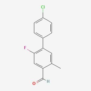 4'-Chloro-2-fluoro-5-methyl-[1,1'-biphenyl]-4-carbaldehyde - 2624417-72-5