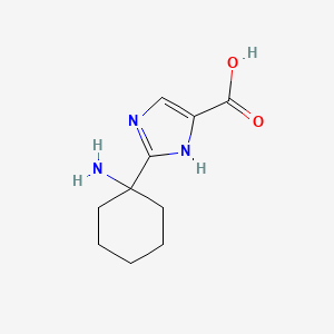 2-(1-aminocyclohexyl)-1H-imidazole-4-carboxylic acid - 1049605-21-1