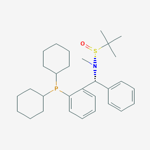 [S(R)]-N-[(R)-[2-(Dicyclohexylphosphino)phenyl]phenylmethyl]-N,2-dimethyl-2-propanesulfinamide - 2565792-19-8