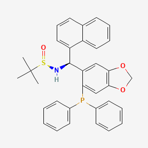 [S(R)]-N-[(S)-[6-(Diphenylphosphino)benzo[d][1,3]dioxol-5-yl]-1-naphthalenylmethyl]-2-methyl-2-propanesulfinamide - 2565792-26-7