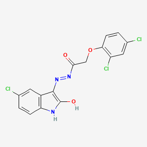 5-Chloro-3-(2-(2,4-dichlorophenoxy)acetylhydrazidyl)-2-oxoindoline - 406703-01-3