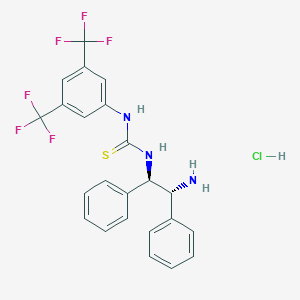 1-[(1R,2R)-2-amino-1,2-diphenylethyl]-3-[3,5-bis(trifluoromethyl)phenyl]thiourea;hydrochloride - 2415751-54-9