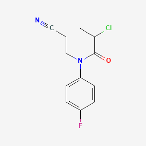 2-chloro-N-(2-cyanoethyl)-N-(4-fluorophenyl)propanamide - 1210370-11-8