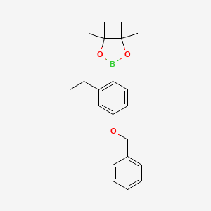 2-(4-(Benzyloxy)-2-ethylphenyl)-4,4,5,5-tetramethyl-1,3,2-dioxaborolane - 2412496-29-6
