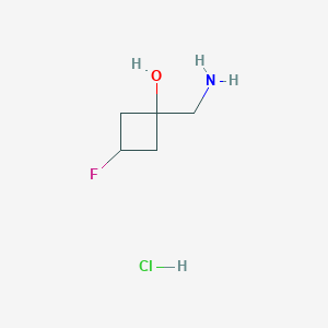 1-(Aminomethyl)-3-fluoro-cyclobutanol;hydrochloride - 2411641-15-9
