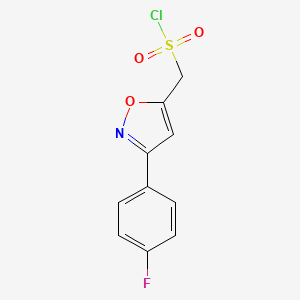 [3-(4-fluorophenyl)-1,2-oxazol-5-yl]methanesulfonyl chloride - 1087792-33-3