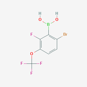 (6-Bromo-2-fluoro-3-(trifluoromethoxy)phenyl)boronic acid - 2376634-06-7