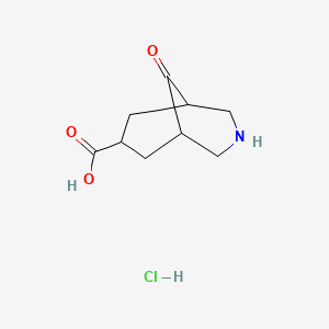 9-oxo-3-azabicyclo[3.3.1]nonane-7-carboxylic acid hydrochloride - 1170982-88-3