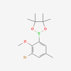 2-(3-Bromo-2-methoxy-5-methylphenyl)-4,4,5,5-tetramethyl-1,3,2-dioxaborolane - 2121513-42-4