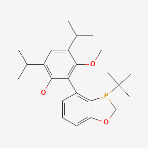 3-(tert-Butyl)-4-(3,5-diisopropyl-2,6-dimethoxyphenyl)-2,3-dihydrobenzo[d][1,3]oxaphosphole - 2634687-68-4