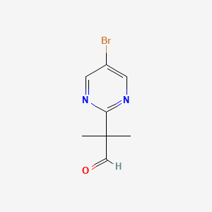2-(5-Bromo-2-pyrimidinyl)-2-methylpropanal - 2228785-78-0