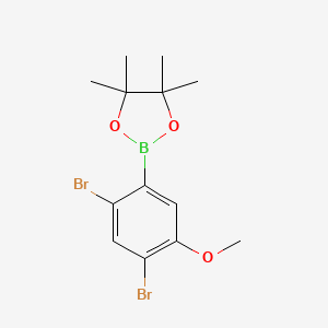 2-(2,4-Dibromo-5-methoxyphenyl)-4,4,5,5-tetramethyl-1,3,2-dioxaborolane - 1046862-07-0