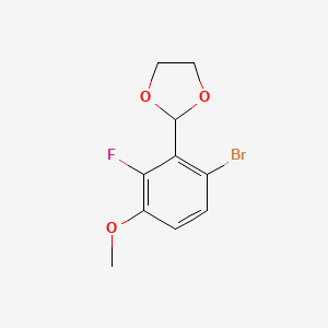 2-(2-Bromo-6-fluoro-5-methoxyphenyl)-1,3-dioxolane - 2221812-44-6