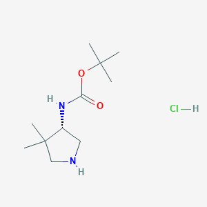 (S)-(4,4-Dimethyl-pyrrolidin-3-yl)-carbamic acid tert-butyl ester hydrochloride - 2097061-00-0