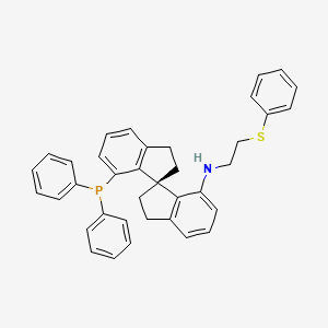 (3R)-4'-diphenylphosphanyl-N-(2-phenylsulfanylethyl)-3,3'-spirobi[1,2-dihydroindene]-4-amine - 1809609-40-2