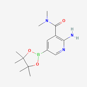 6-Amino-5-(dimethylcarbamoyl)pyridine-3-boronic acid pinacol ester - 1092580-90-9