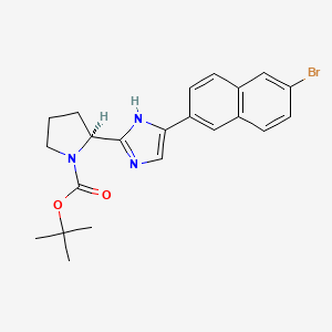 (S)-tert-Butyl 2-(5-(6-bromonaphthalen-2-yl)-1H-imidazol-2-yl)pyrrolidine-1-carboxylate - 1228551-96-9