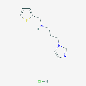 [3-(1H-Imidazol-1-yl)propyl](thiophen-2-ylmethyl)amine hydrochloride - 1158472-22-0