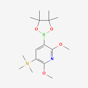 2,6-Dimethoxy-3-(trimethylsilyl)pyridine-5-boronic acid pinacol ester - 2121513-69-5