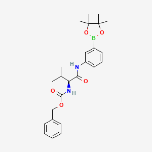 (S)-Benzyl (3-methyl-1-oxo-1-((3-(4,4,5,5-tetramethyl-1,3,2-dioxaborolan-2-yl)phenyl)amino)butan-2-yl)carbamate - 2724208-47-1