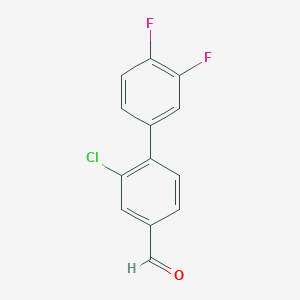 2-Chloro-3',4'-difluoro-[1,1'-biphenyl]-4-carbaldehyde - 1962207-81-3
